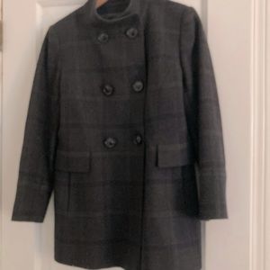 Wool blend car coat